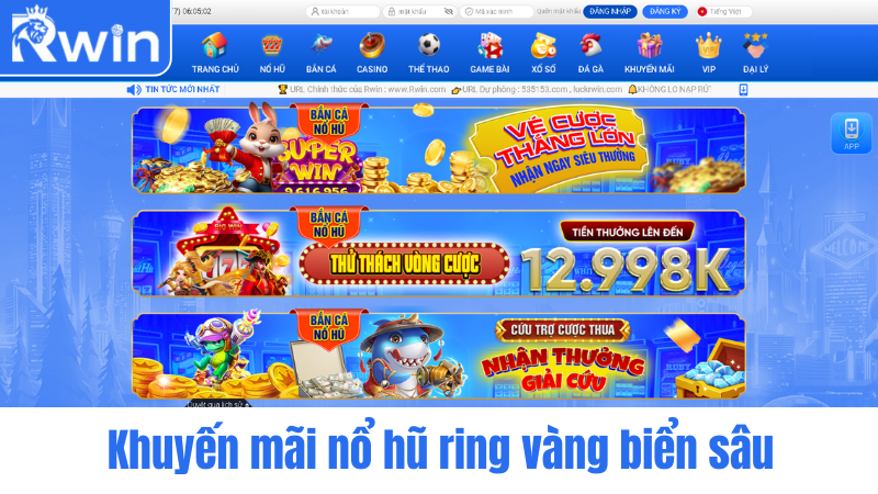 Khuyến mãi nổ hũ ring vàng biển sâu VN88