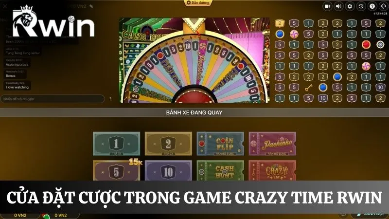 Tìm hiểu về các cửa đặt cược game Crazy Time